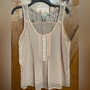 Pout Sheer Lace Top Sz L